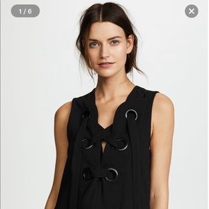 English Factory Liberty Lace Up Dress in Medium